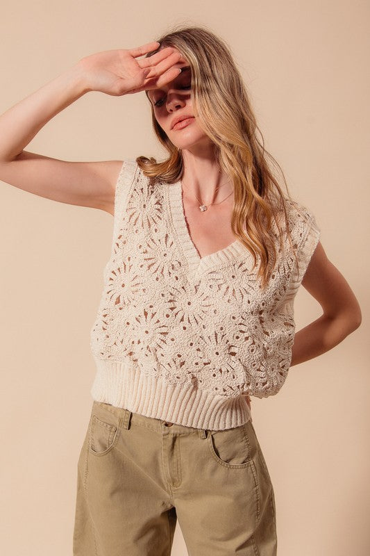 Sierra Crochet Sweater Tank