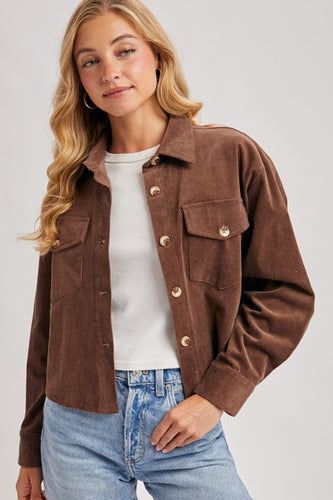State Fair Cropped Corduroy Jacket