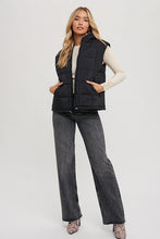 Sunday Stroll Hooded Puff Vest - Black