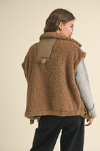 Take Me Away Sherpa Vest - Cocoa