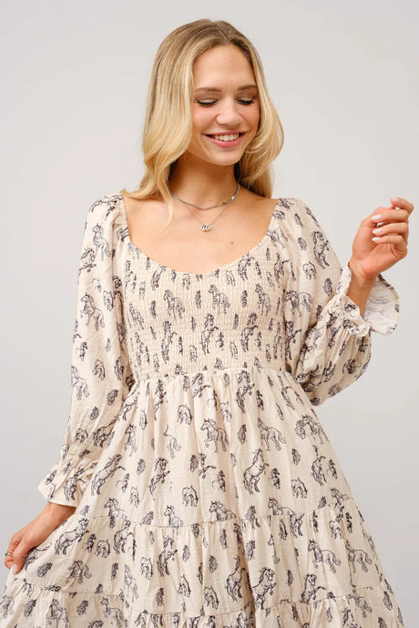 Take The Reins Printed Dress