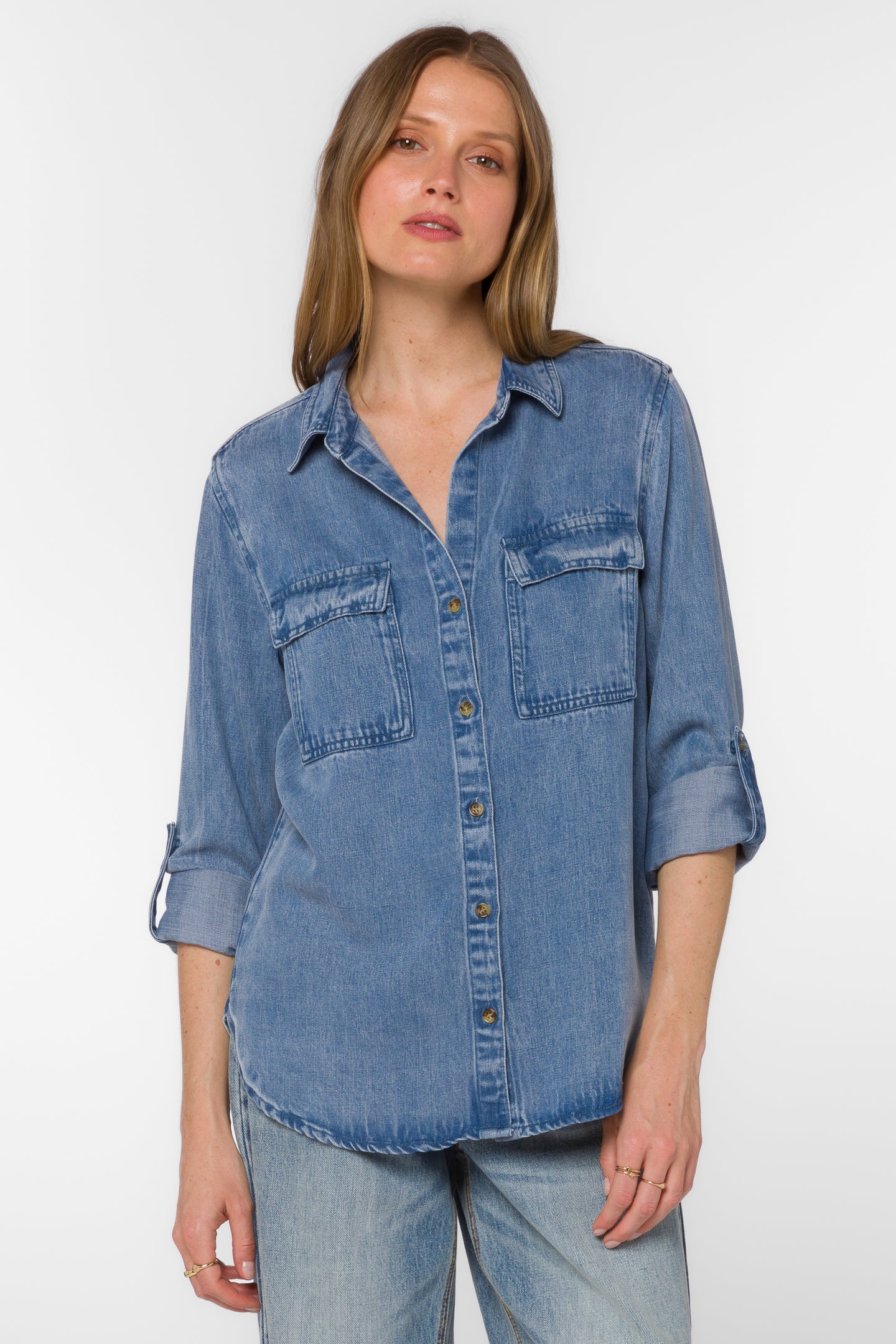 Talma Button Down - Uptown Blue