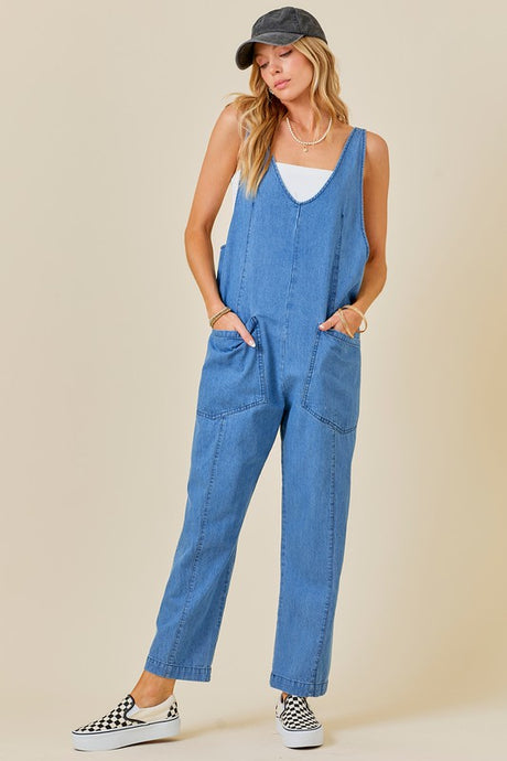 Shields Denim Jumpsuit - Denim Wash