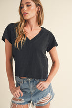 Tilly V Neck Tee - Black