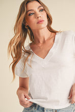 Tilly V Neck Tee - Ivory