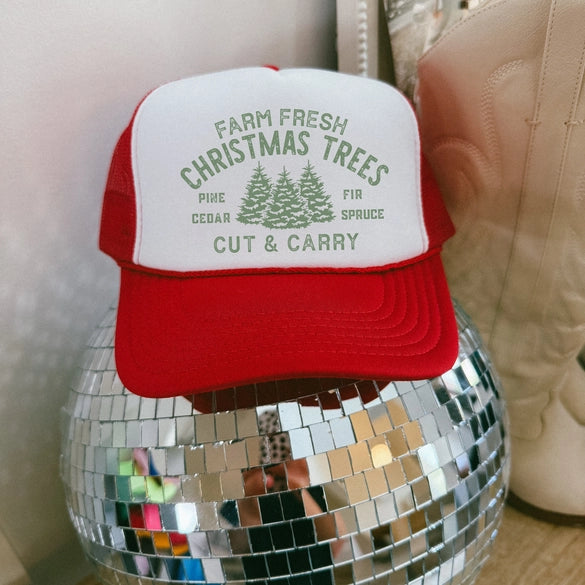 Tree Farm Trucker Hat - Red