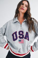 Essential USA Half Zip - Grey
