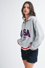 Essential USA Half Zip - Grey