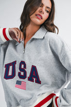 Essential USA Half Zip - Grey