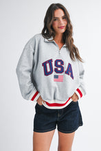 Essential USA Half Zip - Grey