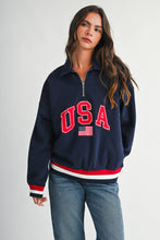 Essential USA Half Zip - Navy