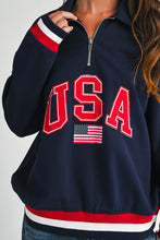 Essential USA Half Zip - Navy