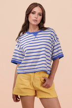 Varsity Terry Cloth Tee - Cobalt