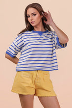 Varsity Terry Cloth Tee - Cobalt