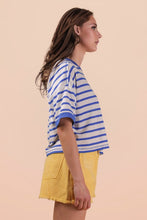 Varsity Terry Cloth Tee - Cobalt