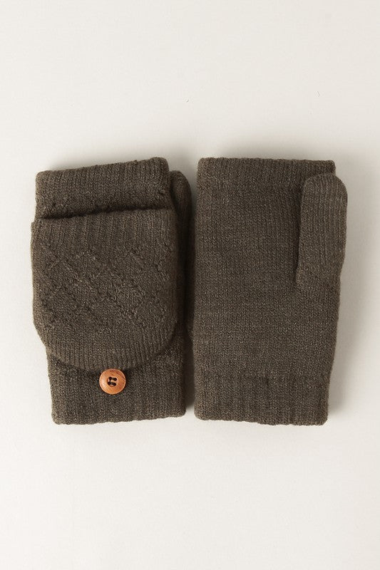 Whistler Fingerless Gloves - Charcoal