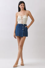 Yara High Waist Denim Skort