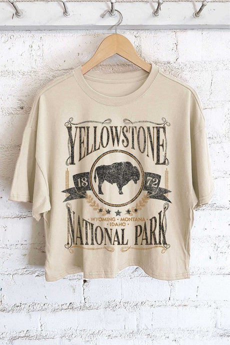 Yellowstone Park Long Crop Tee - Stone
