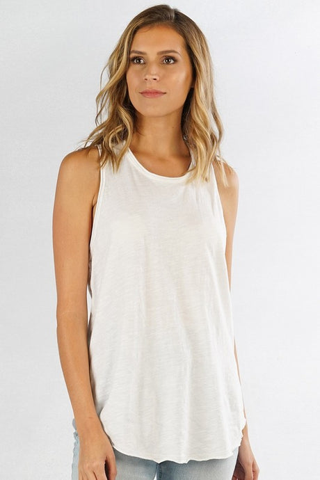 Aldean Racer Back Tank - Ivory