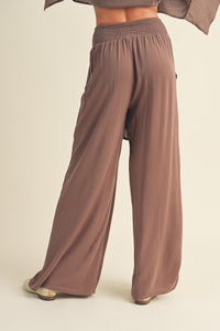 Arabella Smocked Pants - Bronze