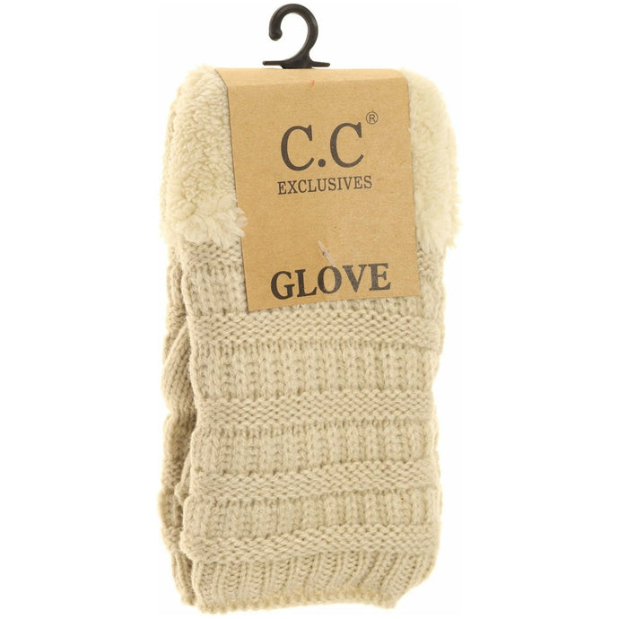 Zurich Fingerless Gloves - Beige