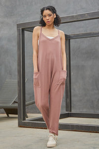 Everyday Pocketed Jumpsuit - Mauve
