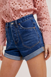 Rainier High Waist Denim Shorts