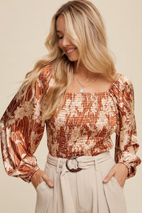 Enchanted To Meet You Smocked Blouse