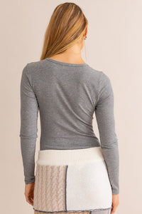 Haven Long Sleeve Bodysuit - Grey