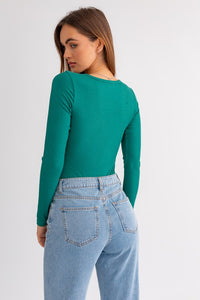 Haven Long Sleeve Bodysuit - Green