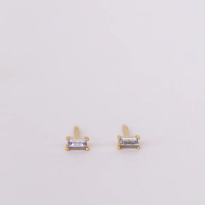 Baguette Studs - Lilac