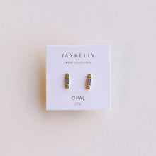Bar Opal Studs - Lilac Opal