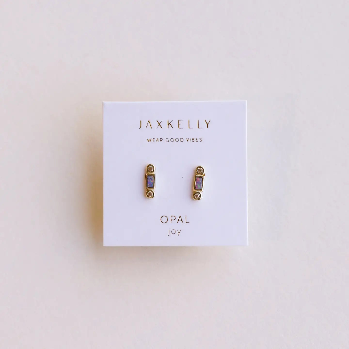 Bar Opal Studs - Lilac Opal