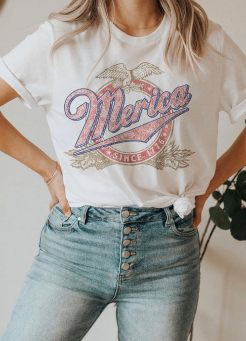 Merica Tee - Ivory