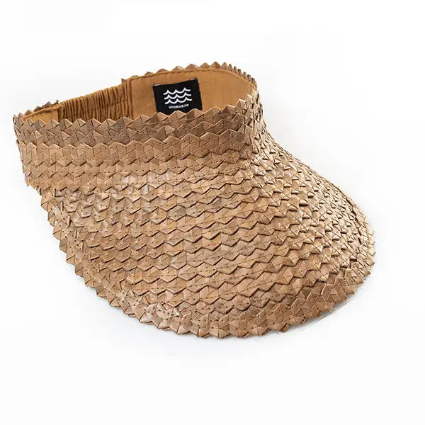 Playa Crochet Straw Visor - Cocoa