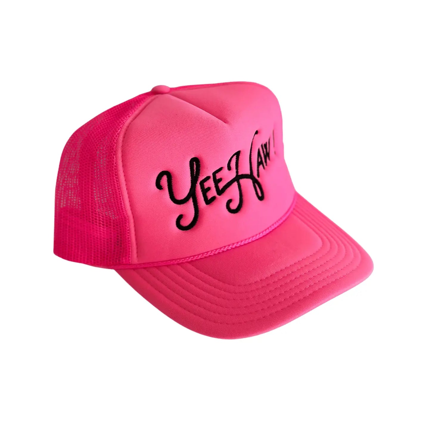 Yee Haw Trucker Hat - Hot Pink