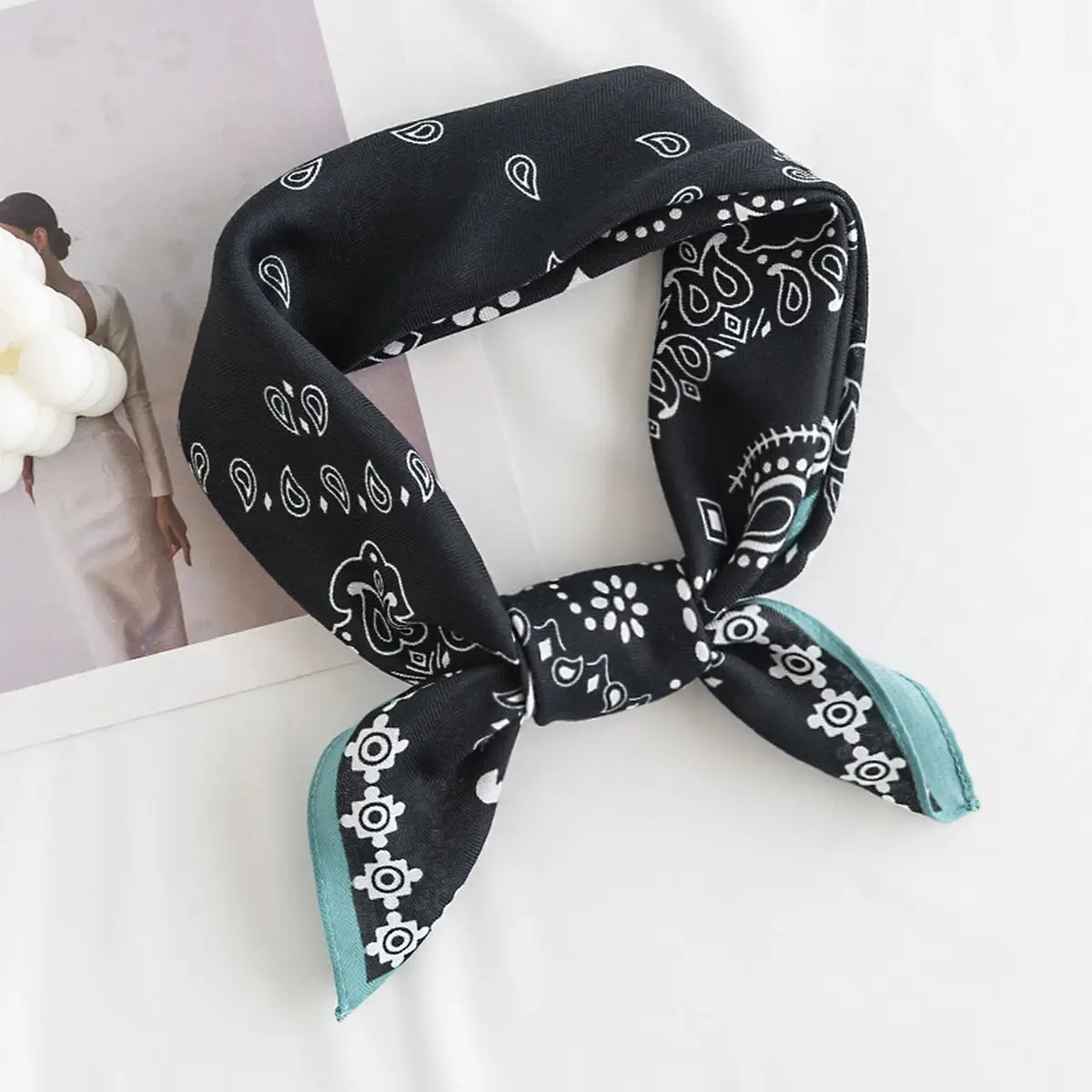 June Carter Neck Scarf - Navy