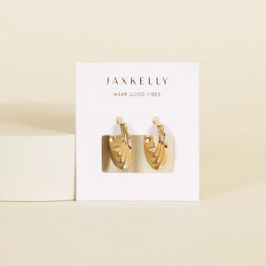 Triple Arch Gold Hoops