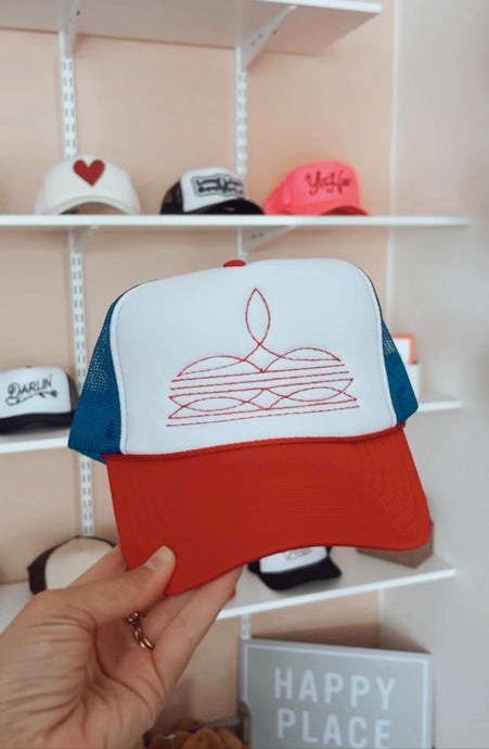 Boot Stitch Trucker Hat - Americana