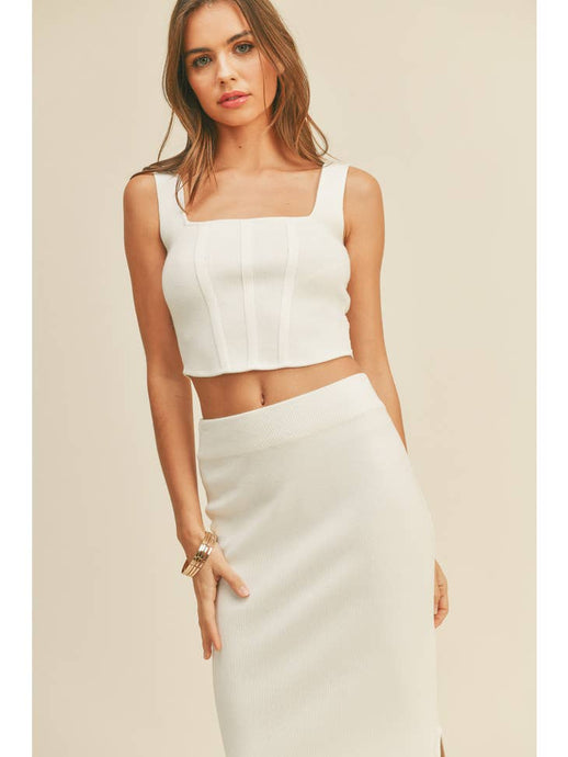 In The Moment Knit Tank - Ivory