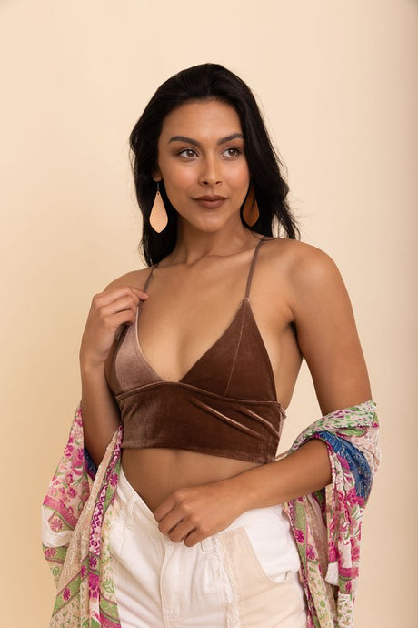 O’Hara Velvet Bralette - Mocha