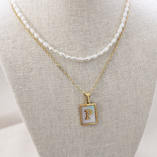 Mother Of Pearl Initial Necklaces