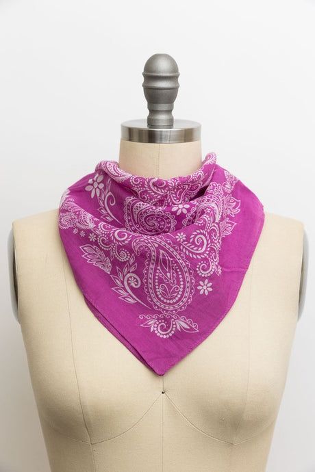 Patsy Paisley Bandana - Fuschia