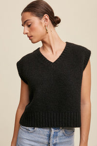 Self Made Knit Vest - Black