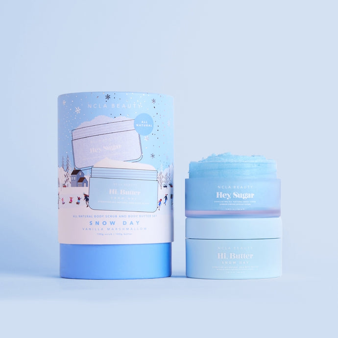 Snow Day Body Scrub + Body Butter Holiday Gift Set