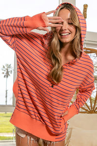 Lydia Pullover - Pumpkin Stripe