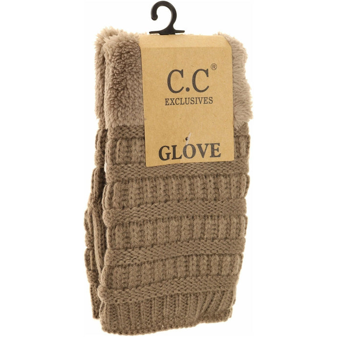 Zurich Fingerless Gloves - Taupe