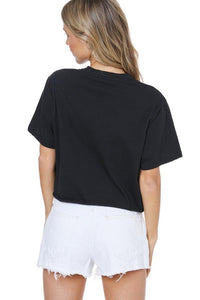 Wild + Free Longhorn - Black Tee