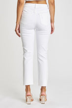 Ally Ultra High Rise Crop Jean - White Picket