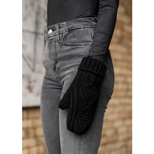 Knit Mittens - Black